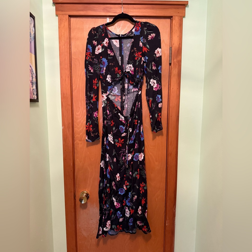 AFRM floral dress with midriff cutout - Medium
